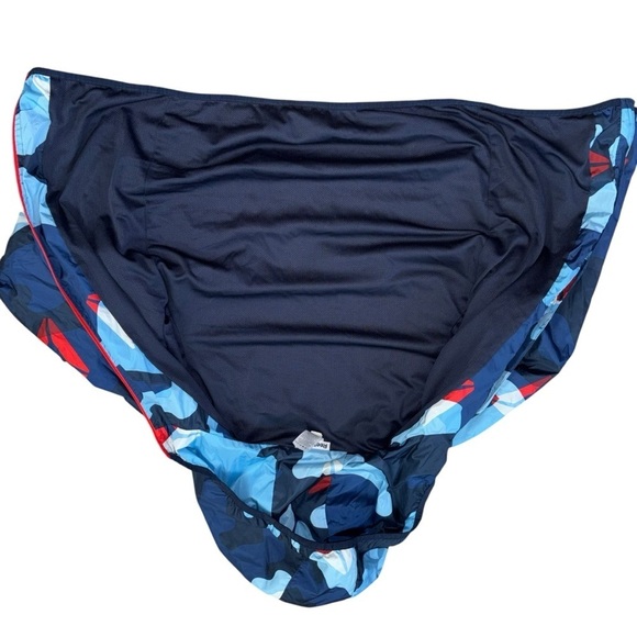 Reebok Blue Camo Boys Blocker Size 10/12 L Red Zip Lightweight Jacket Athletic - Picture 5 of 14